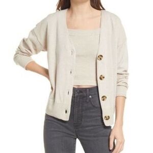 Madewell (Re)sourced Cashmere Carlyn V-neck Cardigan